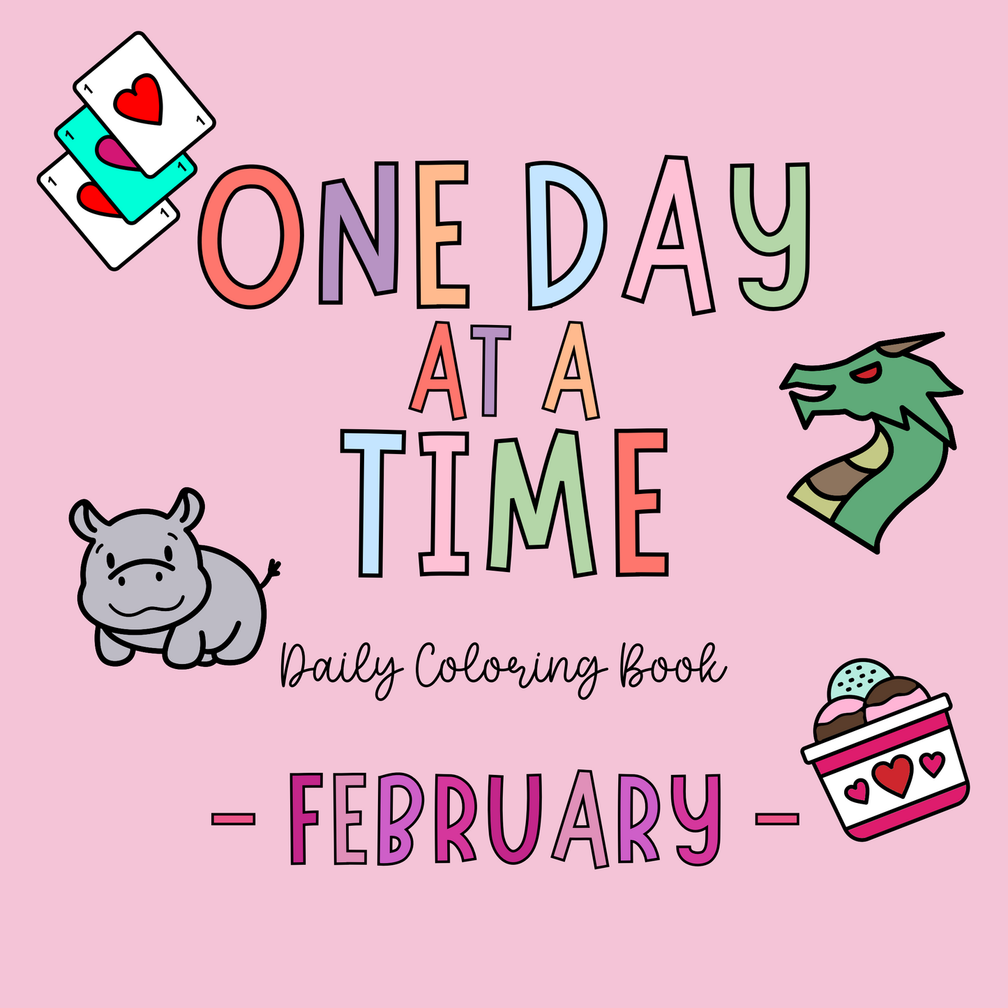 February Daily Coloring Book